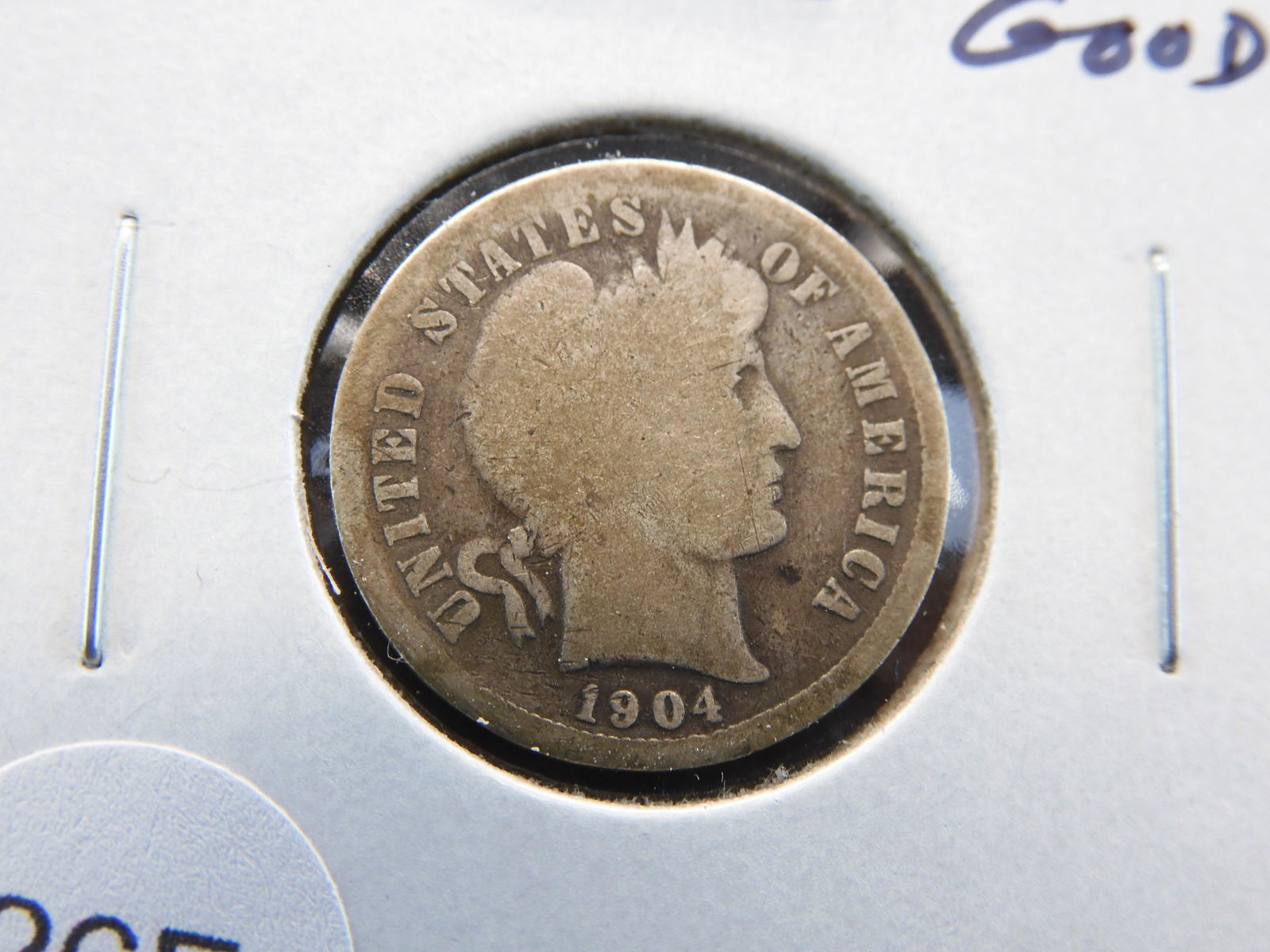 1904-S Barber 10c.  Good.  Semi-Key. (1 of 3)