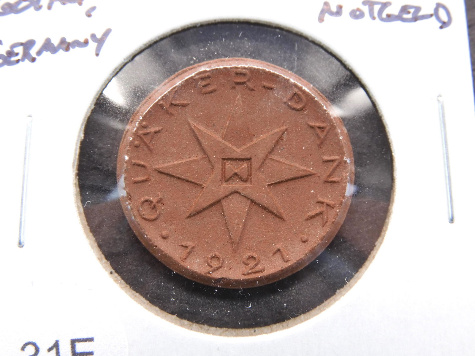 1921 Gotha, Germany 50 Pfennig Notgeld.  Porcelain. (1 of 3)