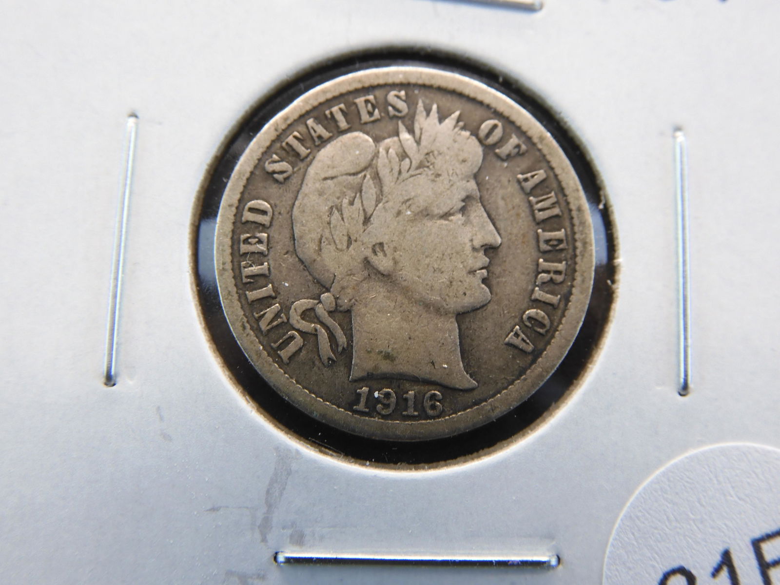 1916-S Barber 10c.  VG+. (1 of 3)