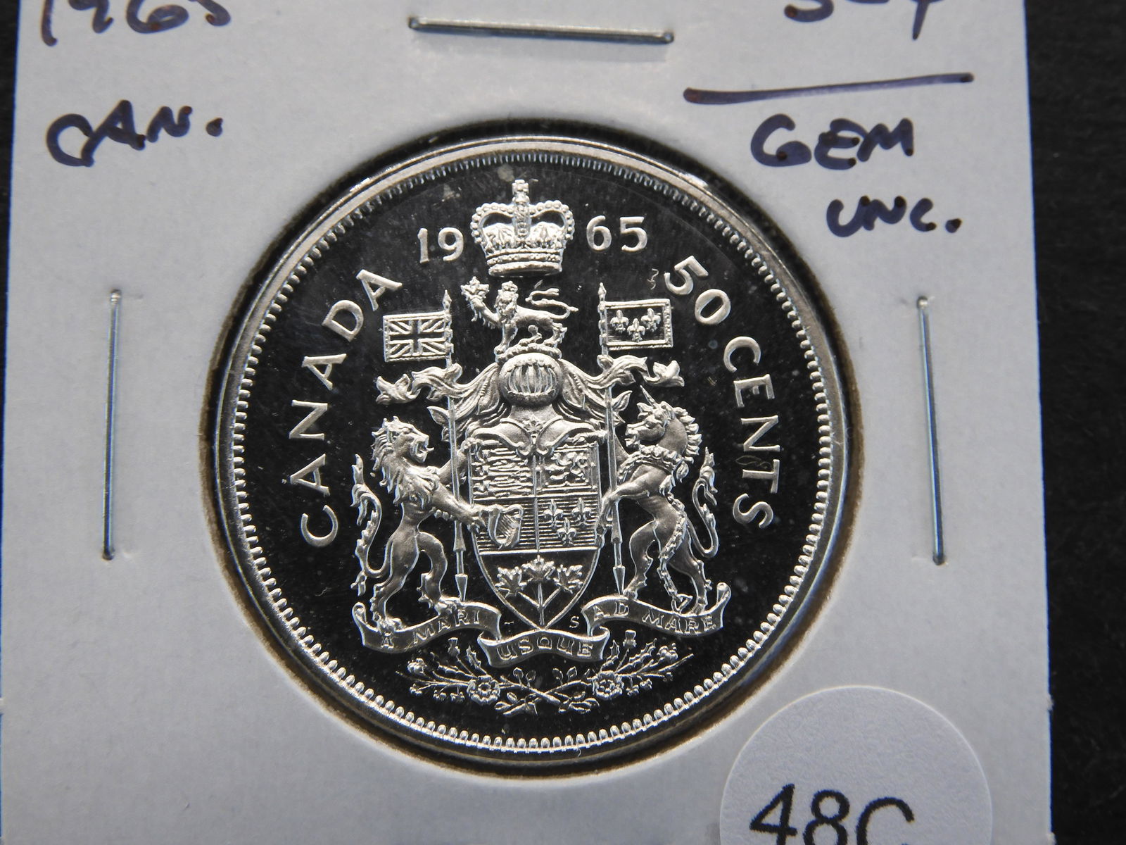 1965 Canada 50c.  GEM UNC. (1 of 3)