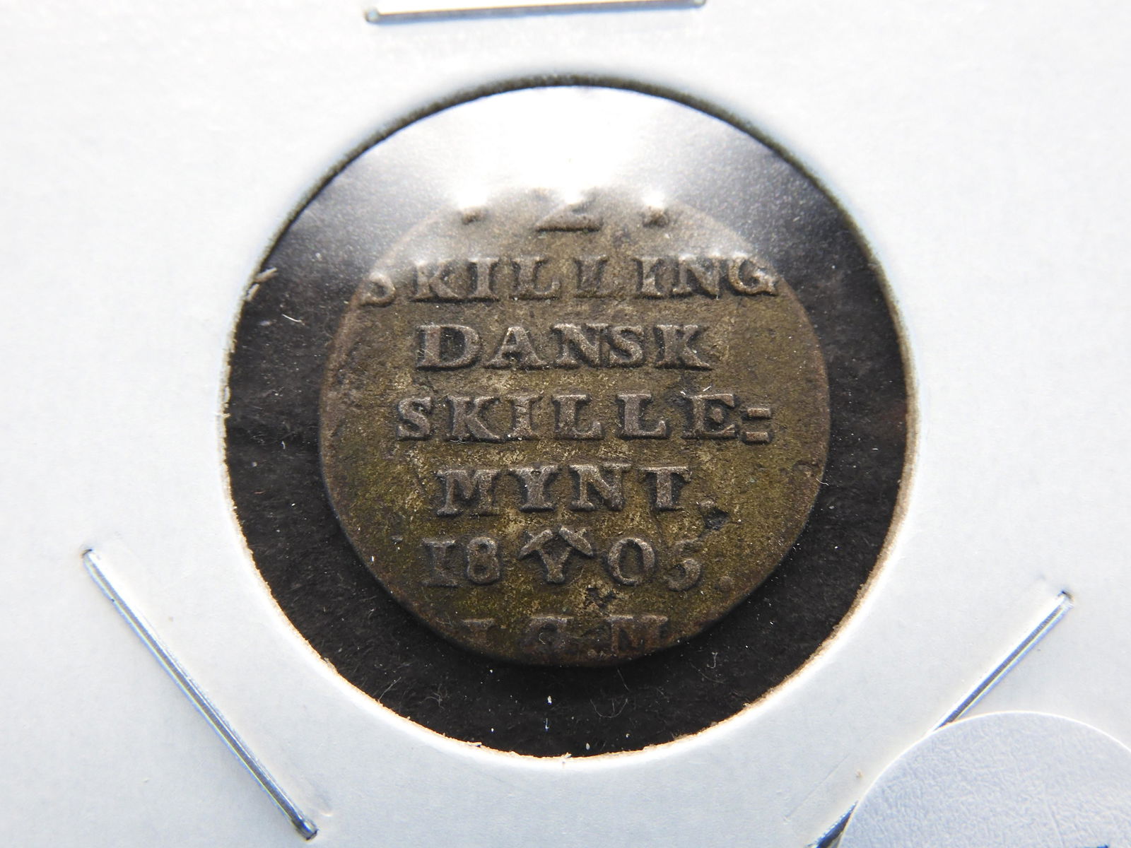 1805 Denmark 2 Skilling. (1 of 3)