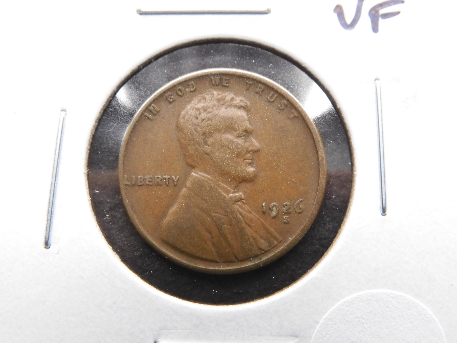 1926-S Lincoln 1c.  VF. (1 of 3)