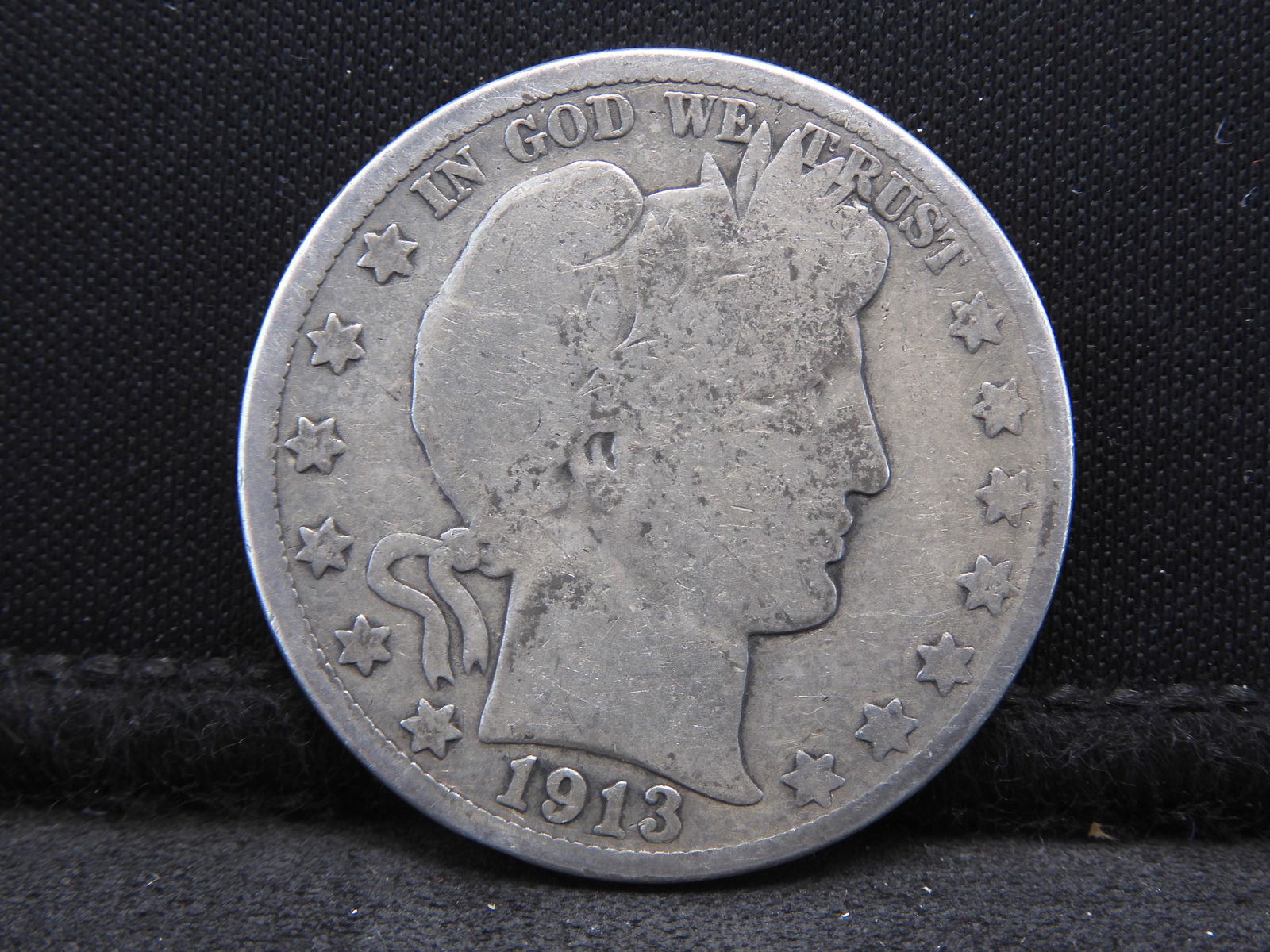 1913-S Barber Silver Half Dollar - Nice Circulated (1 of 2)
