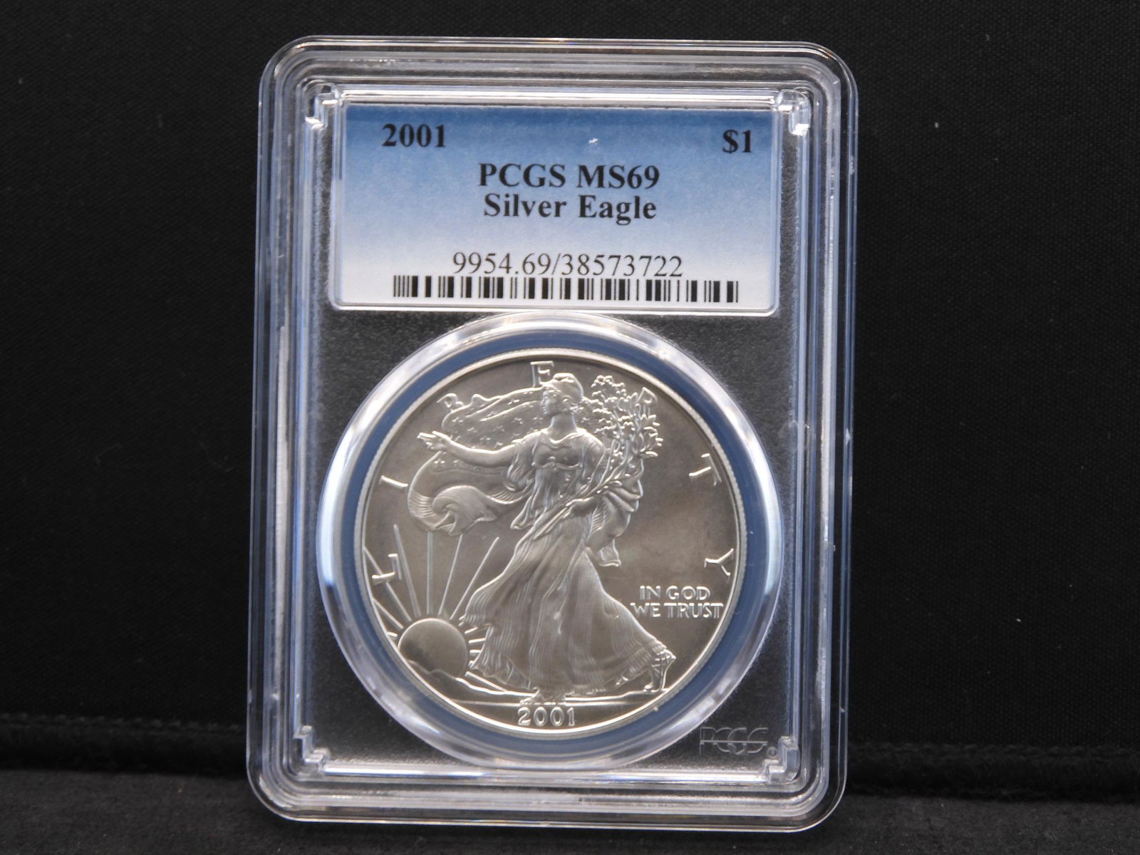 2001 PCGS MS69 American Silver Eagle - Almost Perfect! (1 of 4)