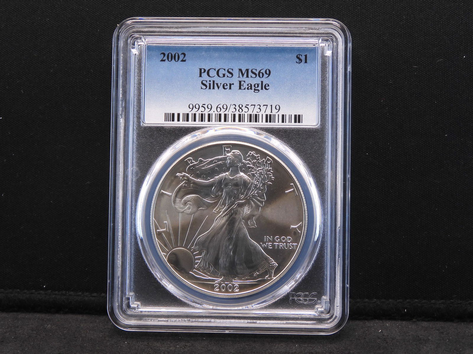 2002 PCGS MS69 American Silver Eagle. 1 Oz. Fine Silver (1 of 4)