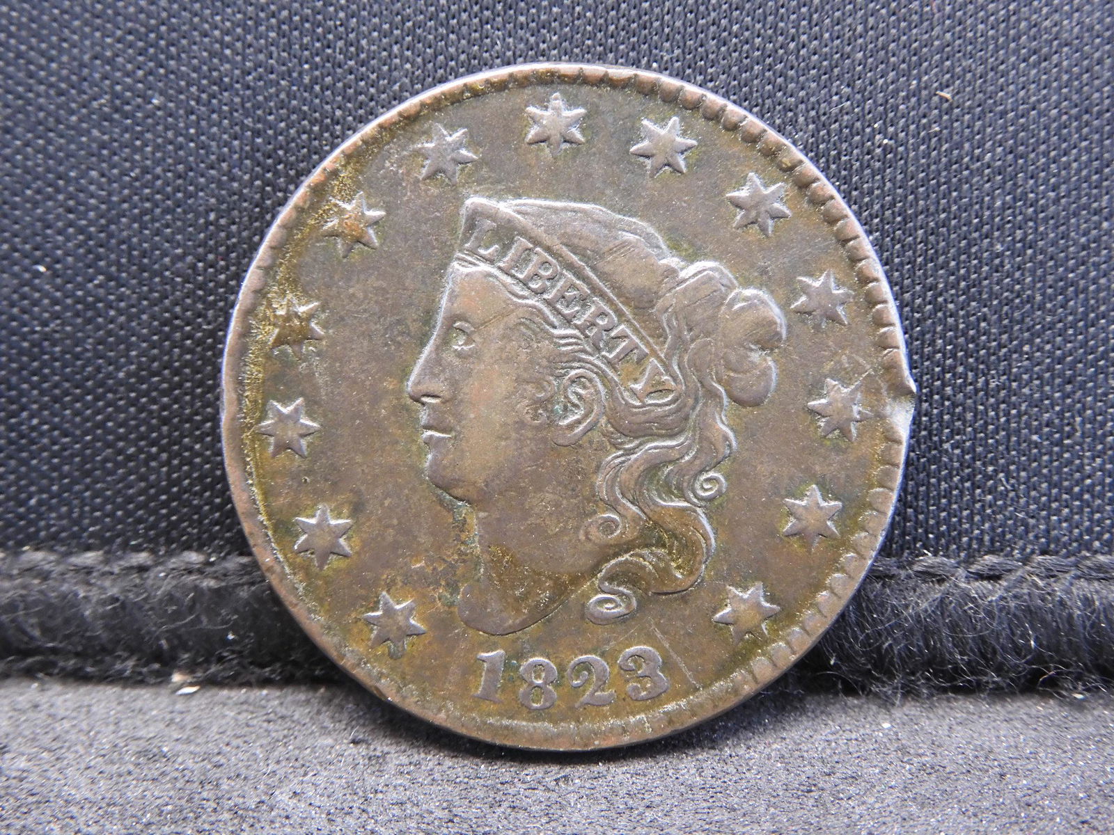 1823 Coronet Head Large Cent - Full Liberty - Nice (1 of 2)