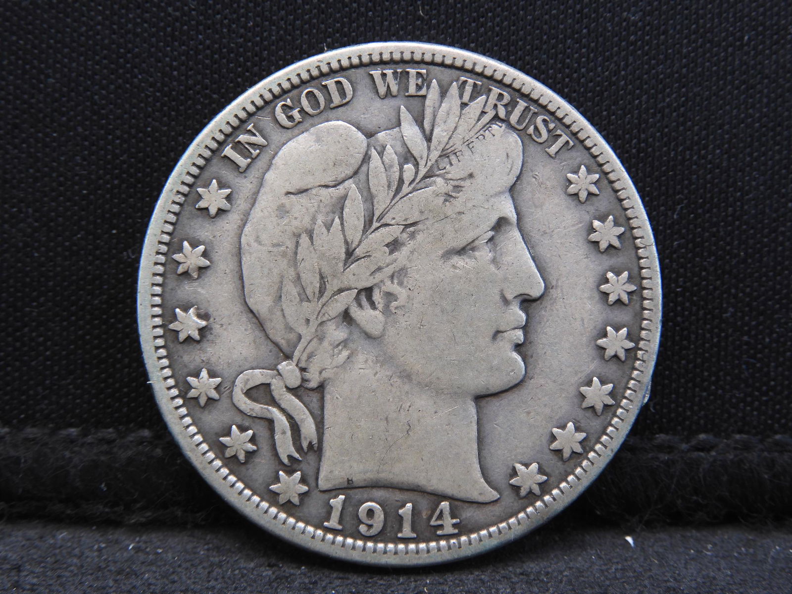 1914 Barber Silver Half Dollar - VF Condition - Key (1 of 2)
