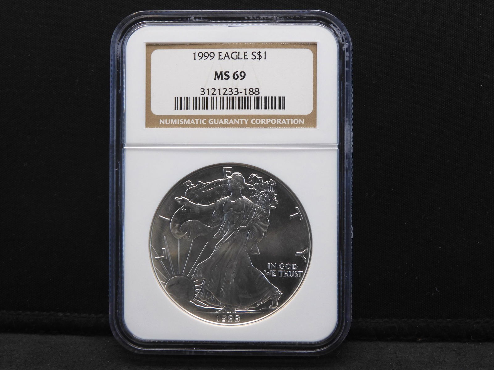 1999 NGC MS69 American Silver Eagle  - Near Perfect in (1 of 4)