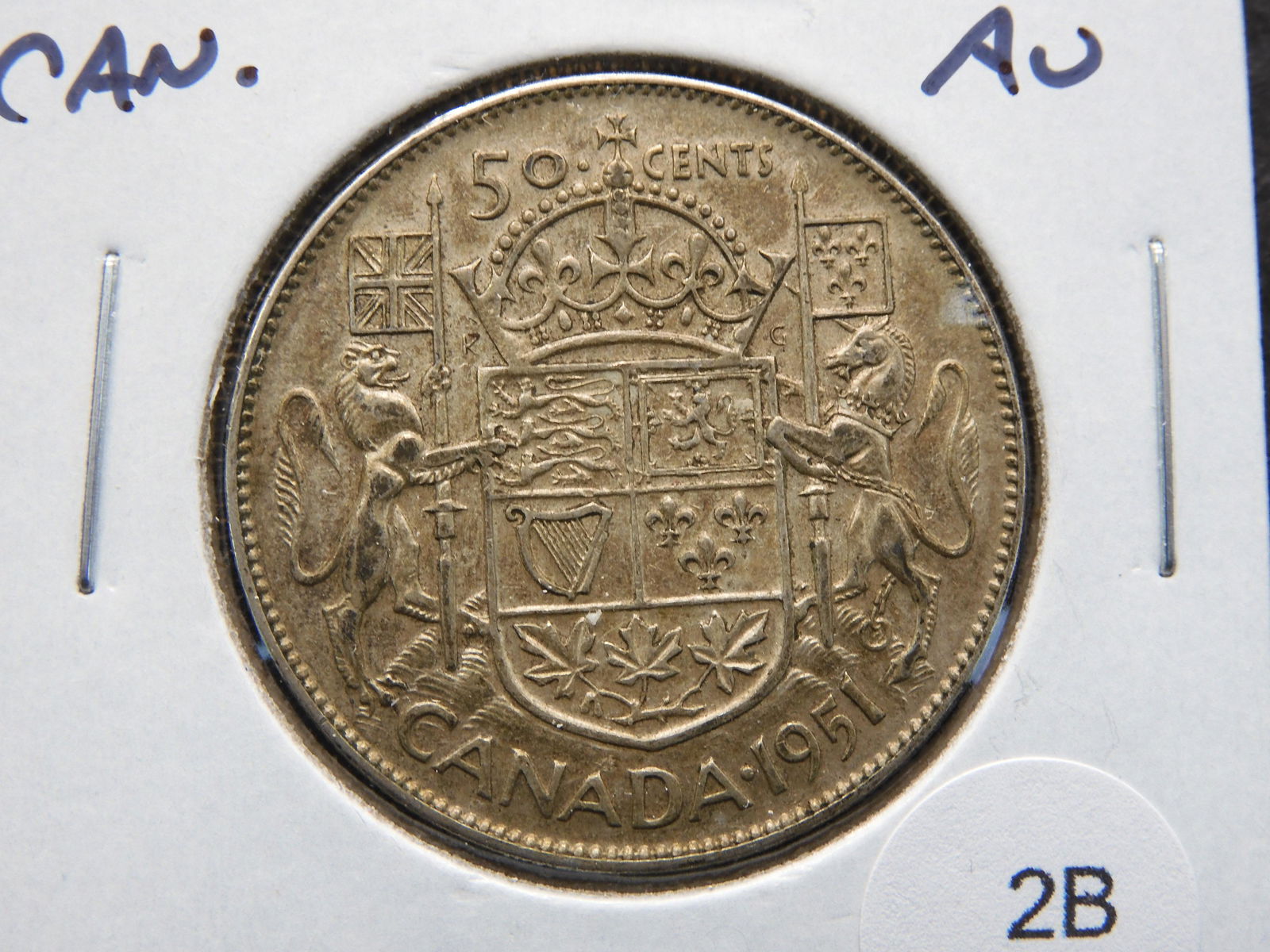 1951 Canada 50c.  AU. (1 of 3)