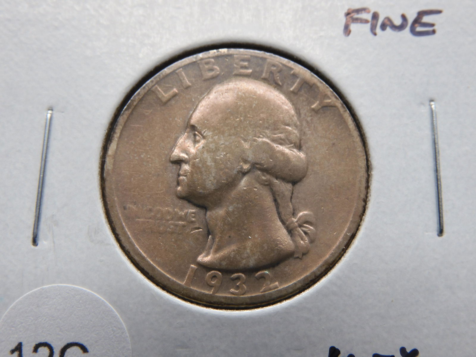 1932-D Washington 25c.  Fine.  Key Date. (1 of 3)