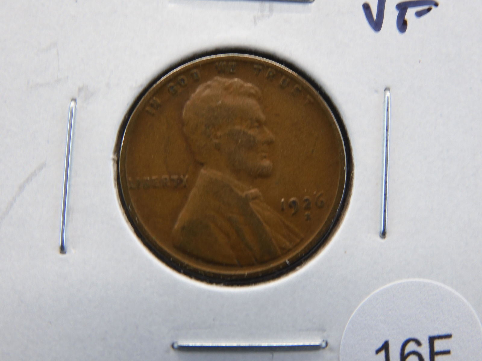 1926-S Lincoln 1c.  VF. (1 of 3)
