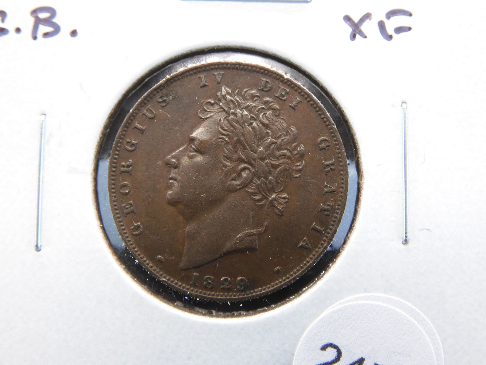 1829 Great Britain Farthing.  XF. (1 of 3)