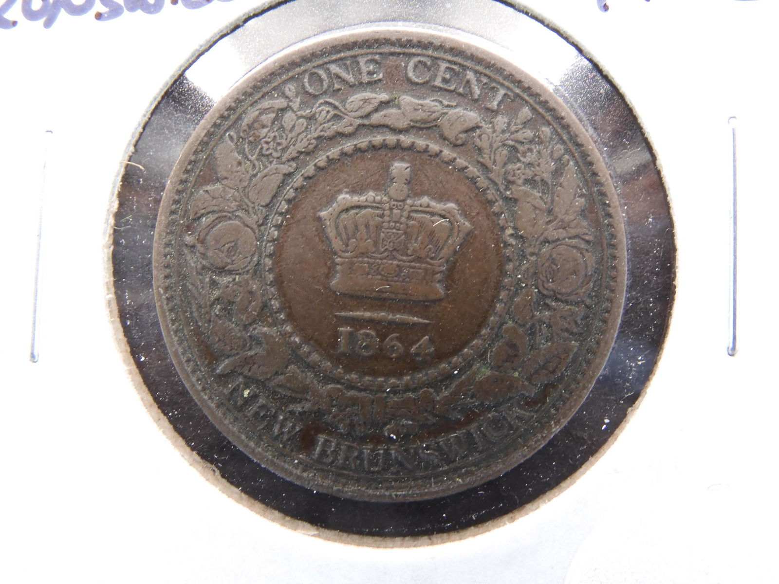 1864 New Brunswick 1c.  Fine. (1 of 3)