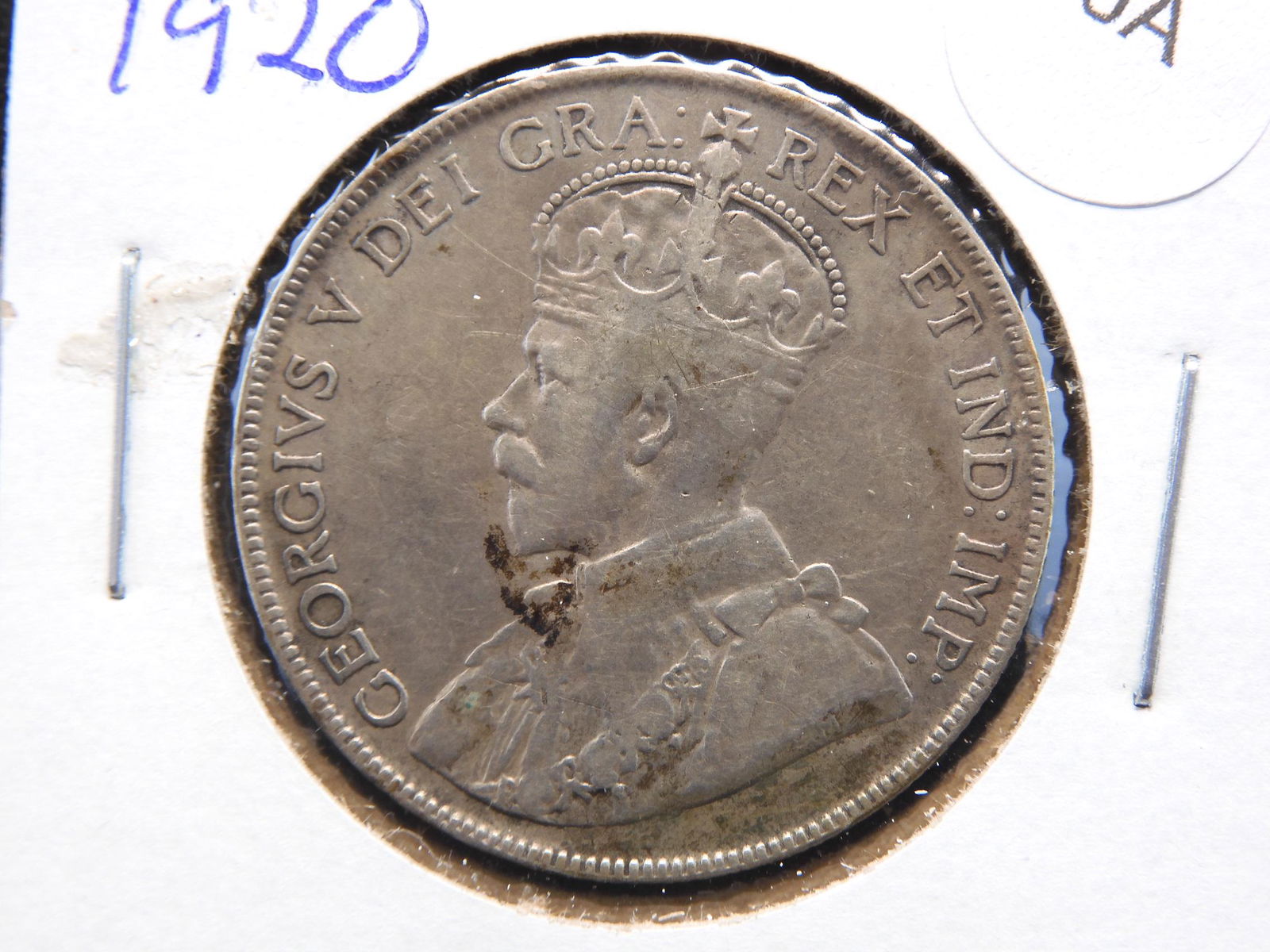 1920 Canada Half Dollar.  VF. (1 of 3)