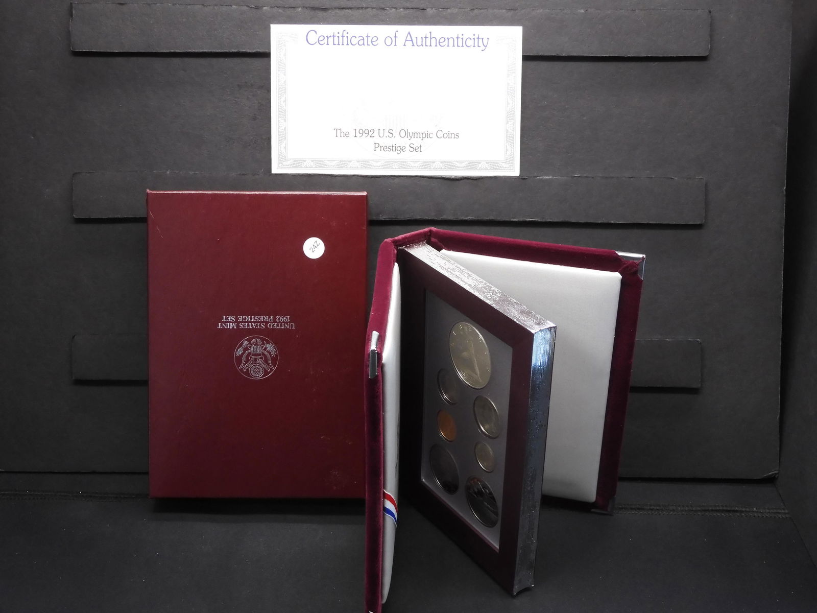 1992-S U.S. OLYMPIC COINS PRESTIGE PROOF SET w/OLYMPIC (1 of 4)