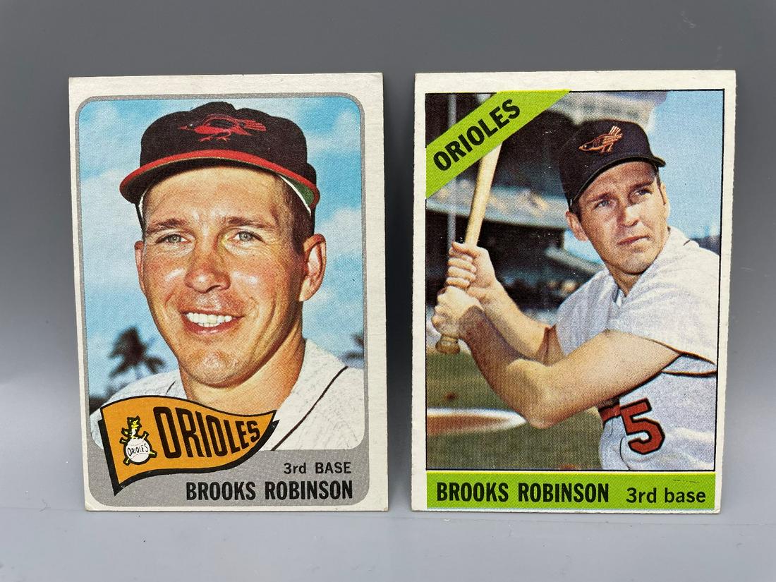 1965 & 1966 Topps Brooks Robinson #150 & 390 (1 of 3)