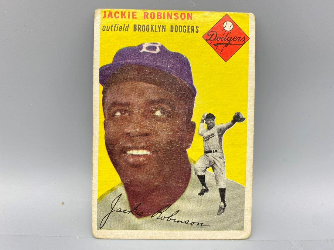 1954 TOPPS JACKIE ROBINSON #10 - HOF / DODGERS: 1954 TOPPS JACKIE ROBINSON #10 - HOF / DODGERS