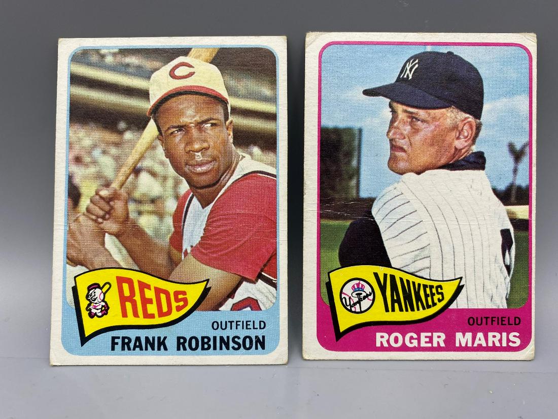 1965 Topps Baseball Frank Robinson #120 & Roger Maris: 1965 Topps Baseball Frank Robinson #120 & Roger Maris #155