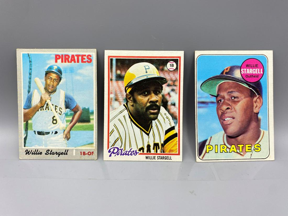 Lot of 3 Willie Stargell Topps Baseball Cards (1 of 2)