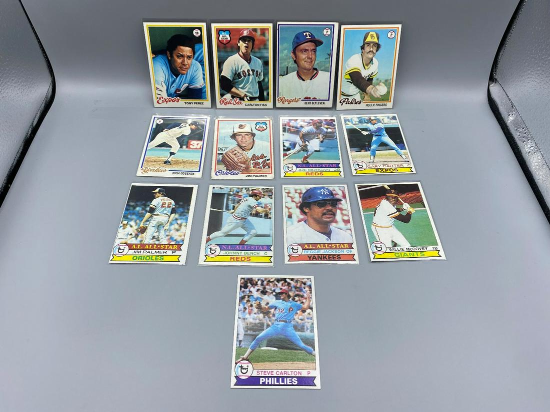 Lot of 13 1978 & 1979 Topps Baseball Star Player Cards- (1 of 2)