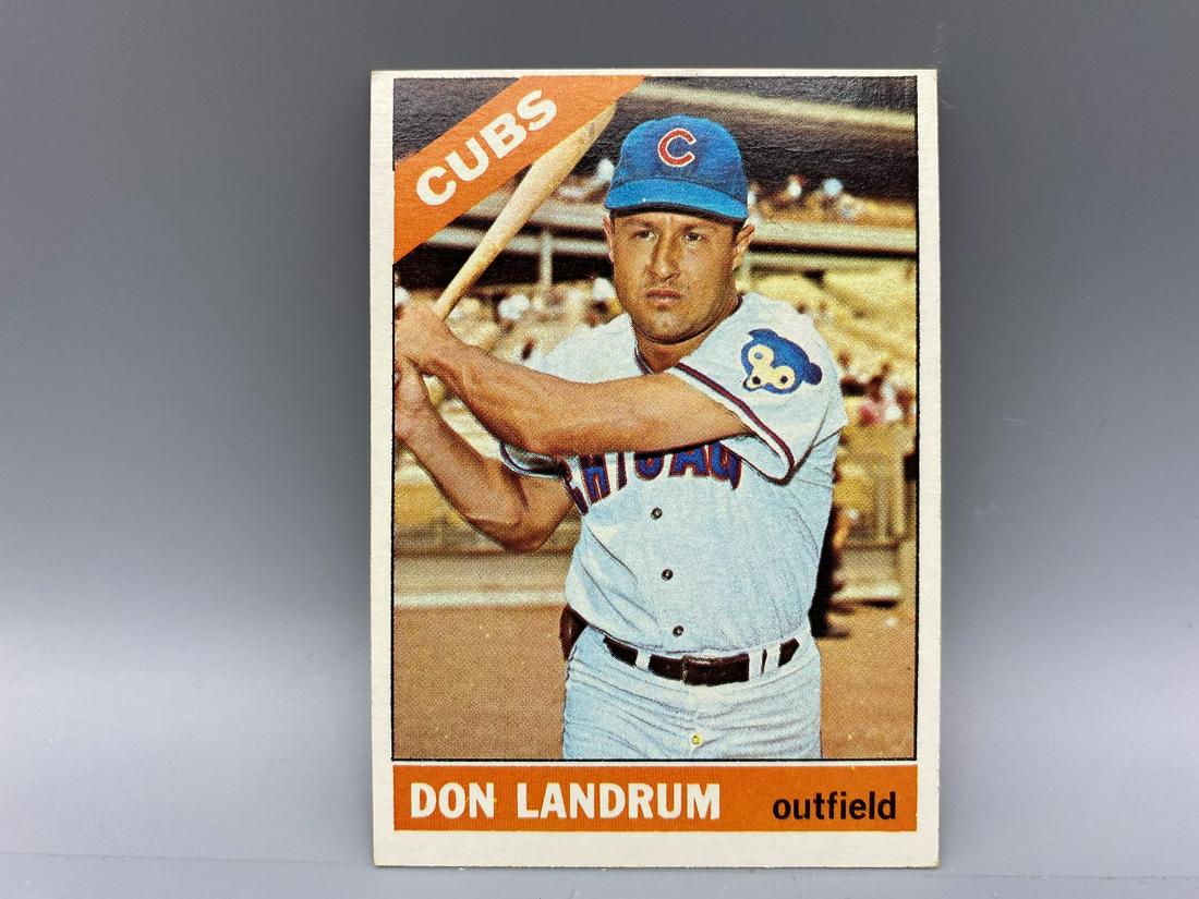 1966 Topps Baseball Don Landrum #43- Airbrushed Button (1 of 3)