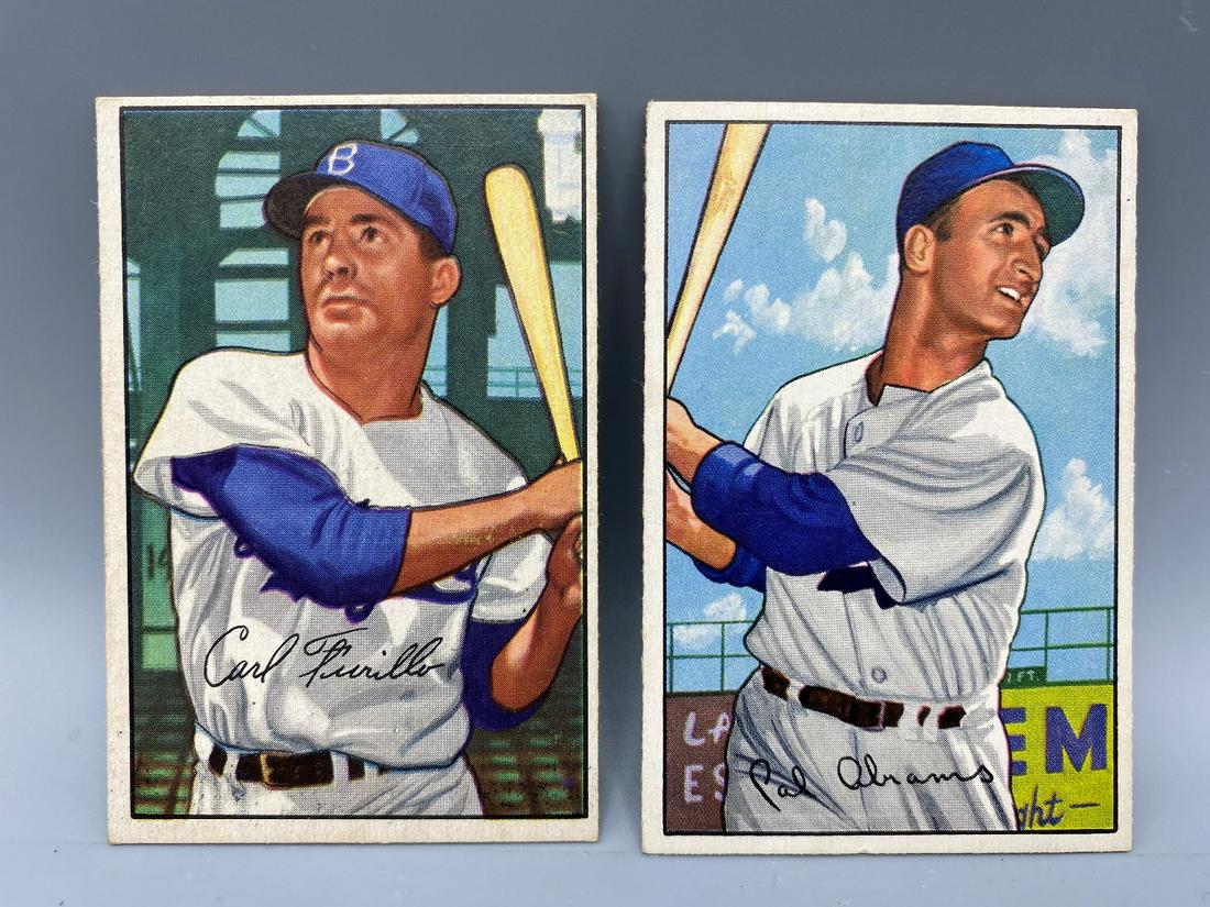 1952 Bowman Baseball Carl Furillo #24 & 1952 Bowman Cal (1 of 2)