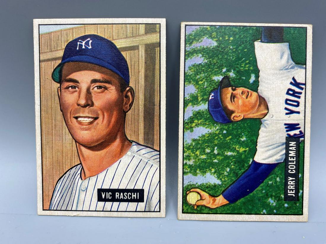 1951 Bowman Baseball Vic Raschi #25 & 1951 Bowman Jerry (1 of 2)