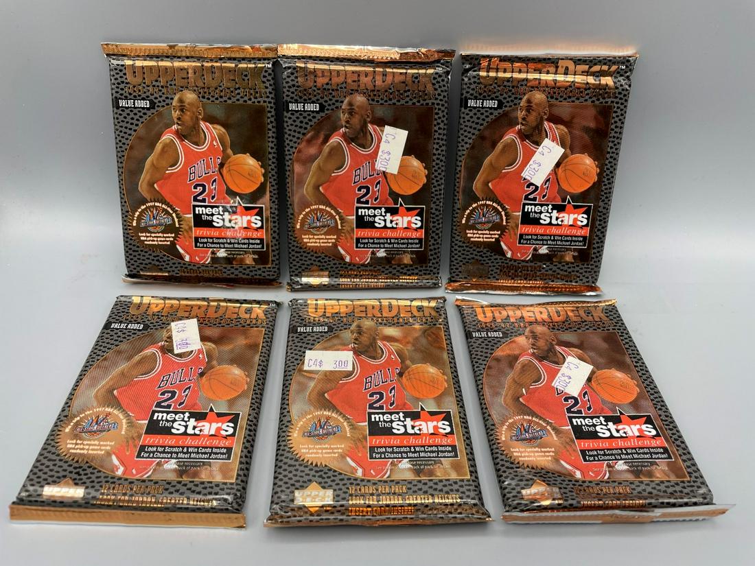 1996-97 Upper Deck Basketball Lot of 6 Unopened Packs - (1 of 2)
