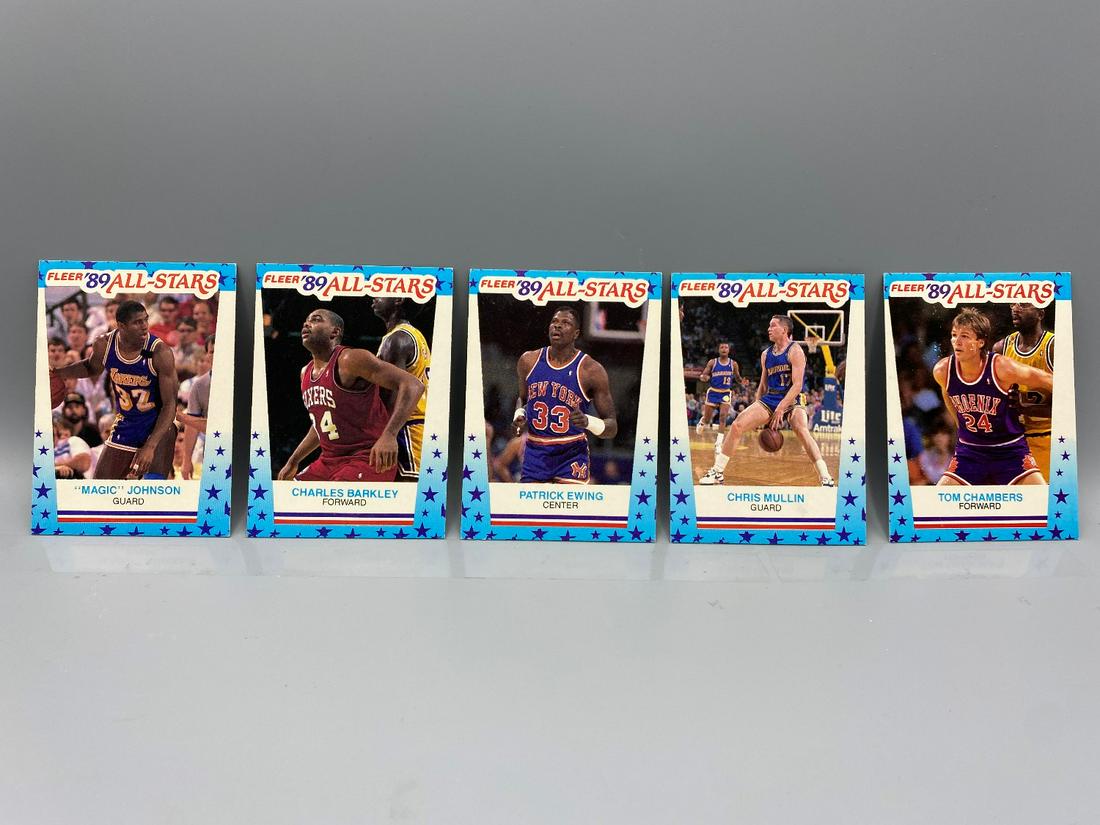 1989-90 Fleer Basketball Lot of 5 Stickers - Magic (1 of 2)