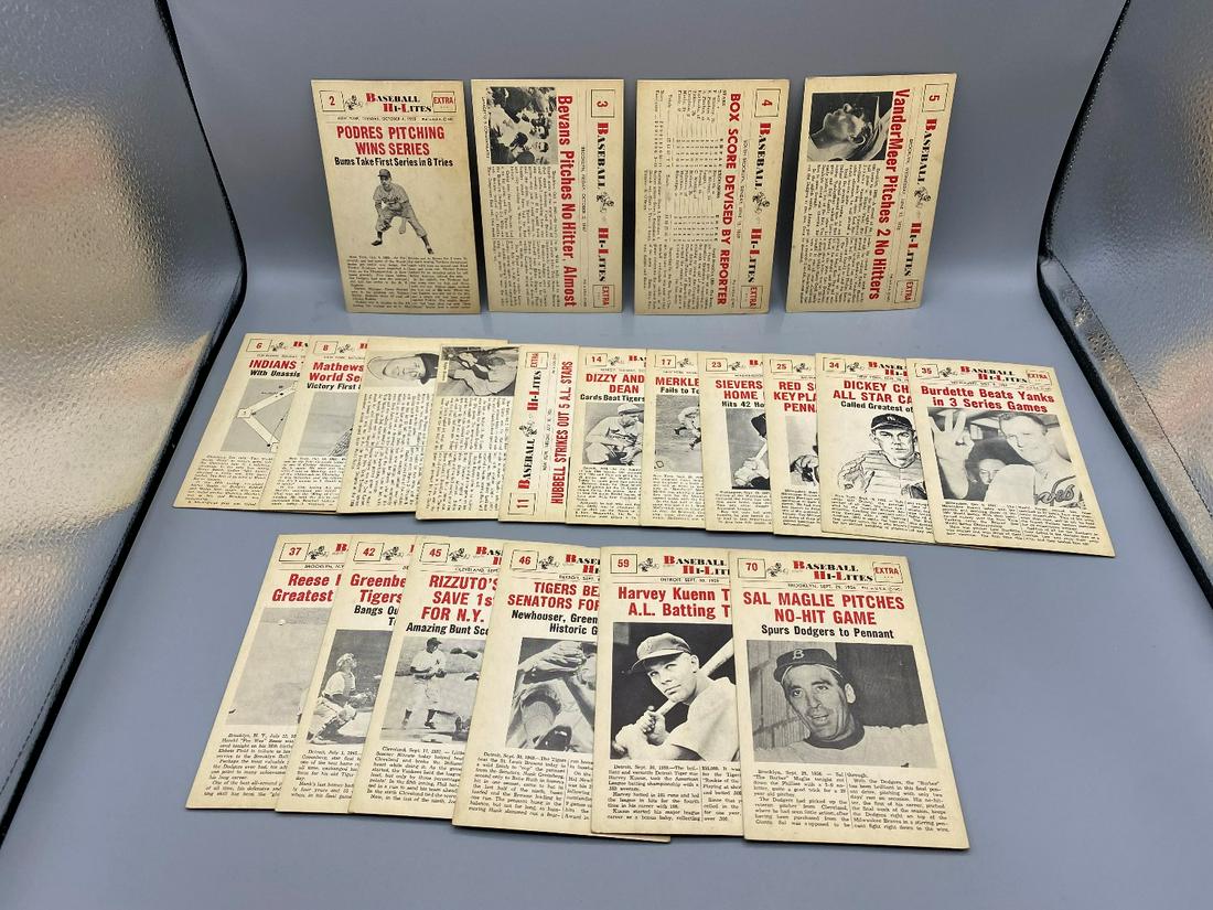 1960 Nu Card Baseball Hi-Lites Lot of 21 - Varying (1 of 1)