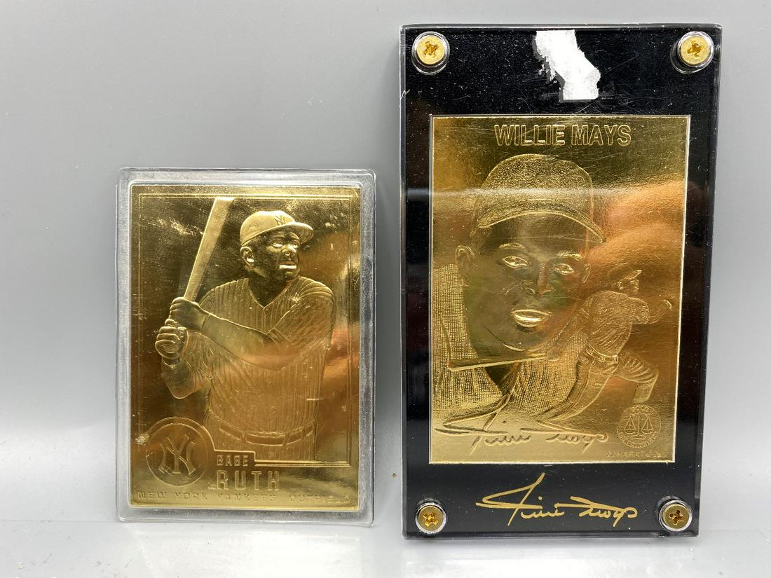 Babe Ruth and Willie Mays Limited edition gold foil (1 of 2)