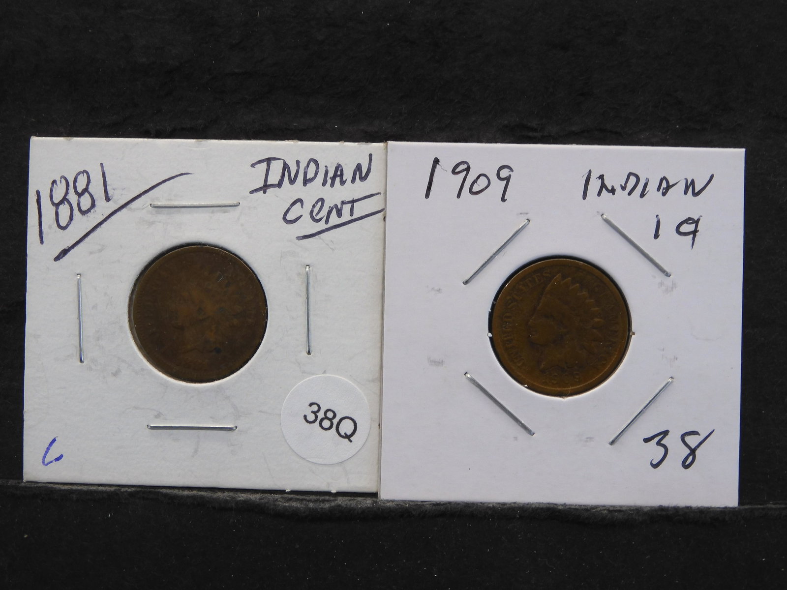 1881 & 1909 Indian Head Cents: 1881 & 1909 Indian Head Cents