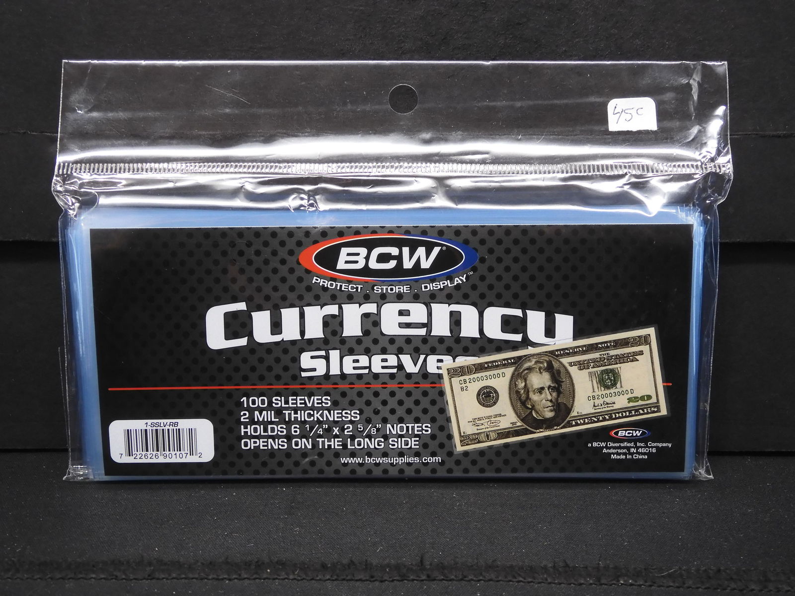 100 CURRENCY SLEEVES, NEW/SEALED (1 of 2)