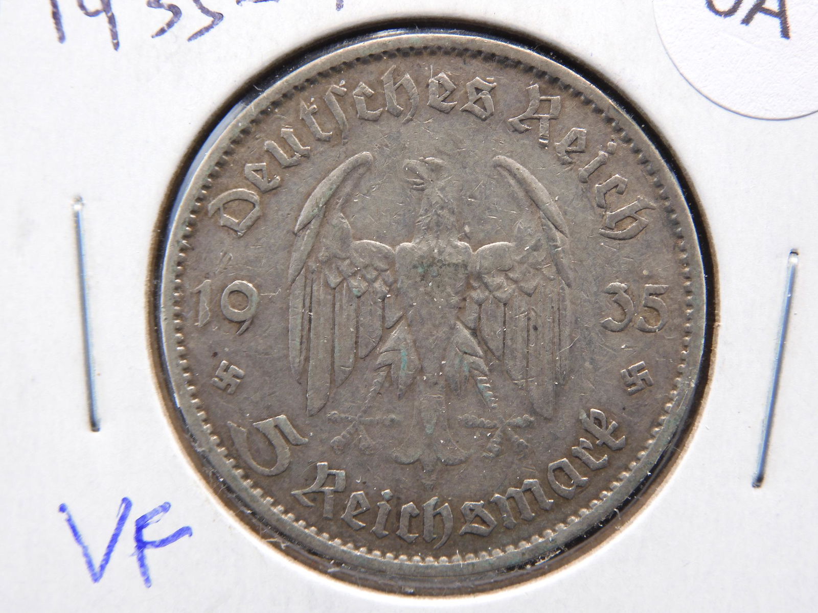 1935 A Germany 5 Marks.  Potsdam Church with historical (1 of 3)
