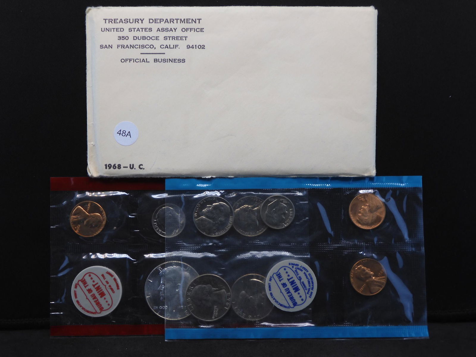 1968 P/D/S 10 Coin US Mint Set.   Includes the 40% (1 of 5)