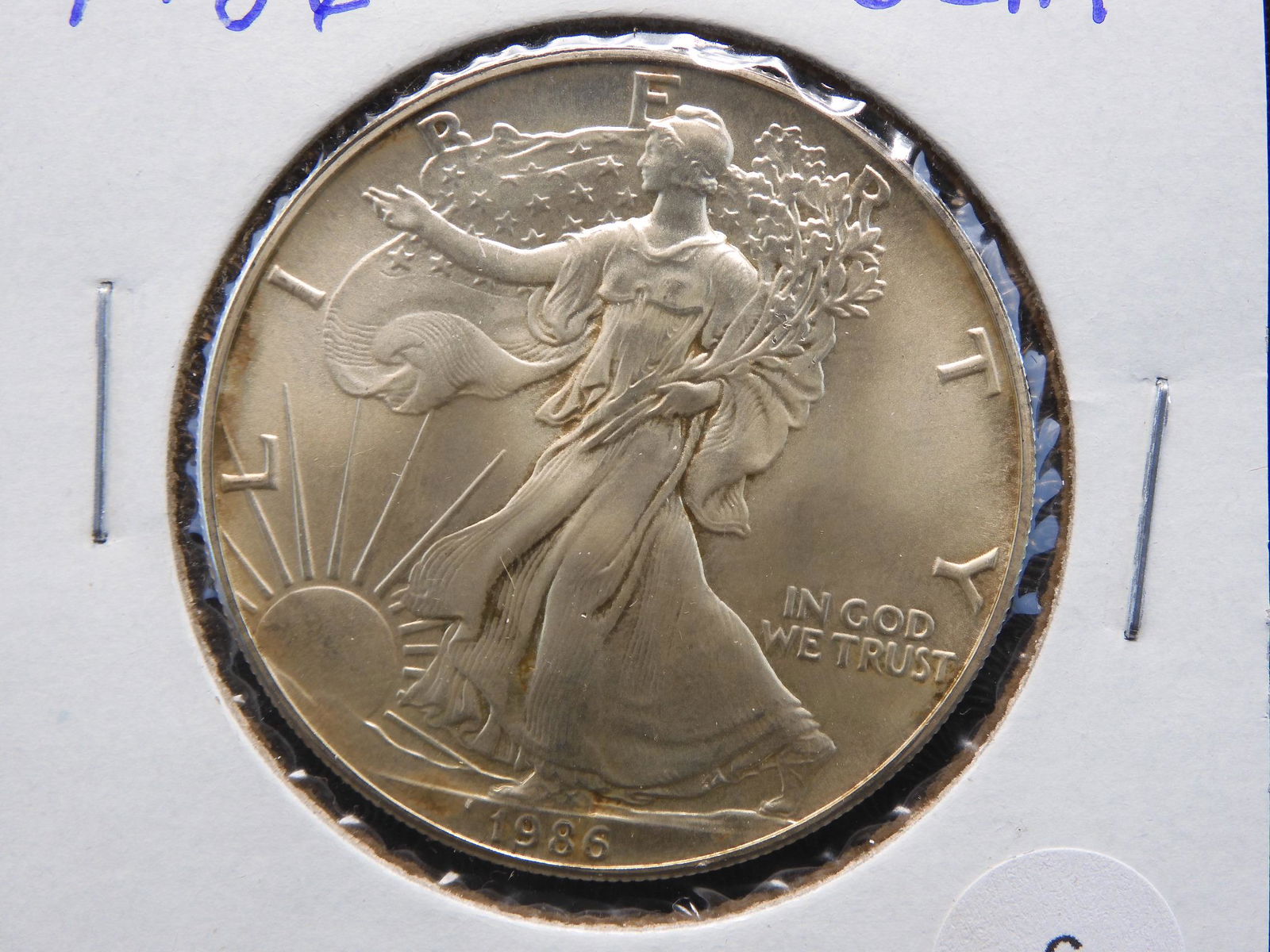 1986 American Silver Eagle.  First Year GEM. (1 of 3)