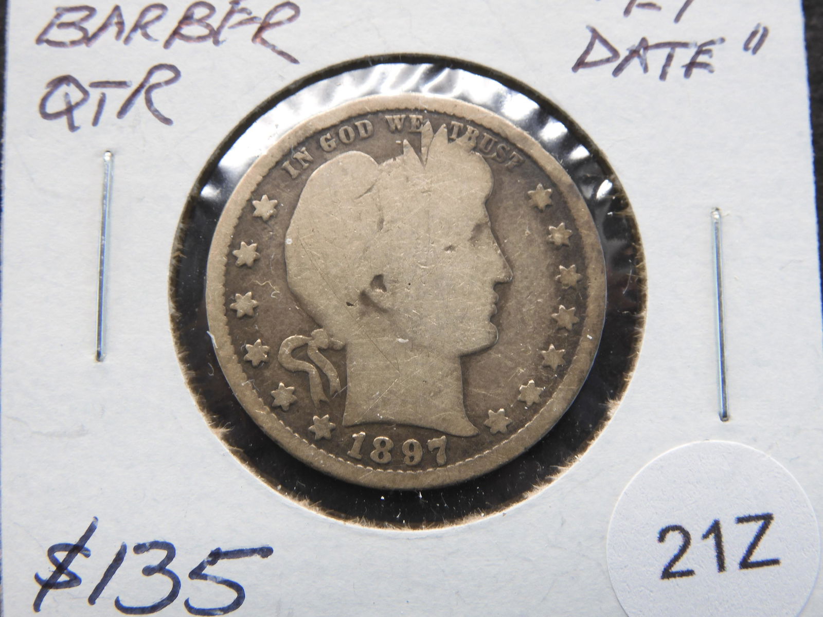 1897-O BARBER QTR.…"SEMI-KEY DATE" (1 of 3)