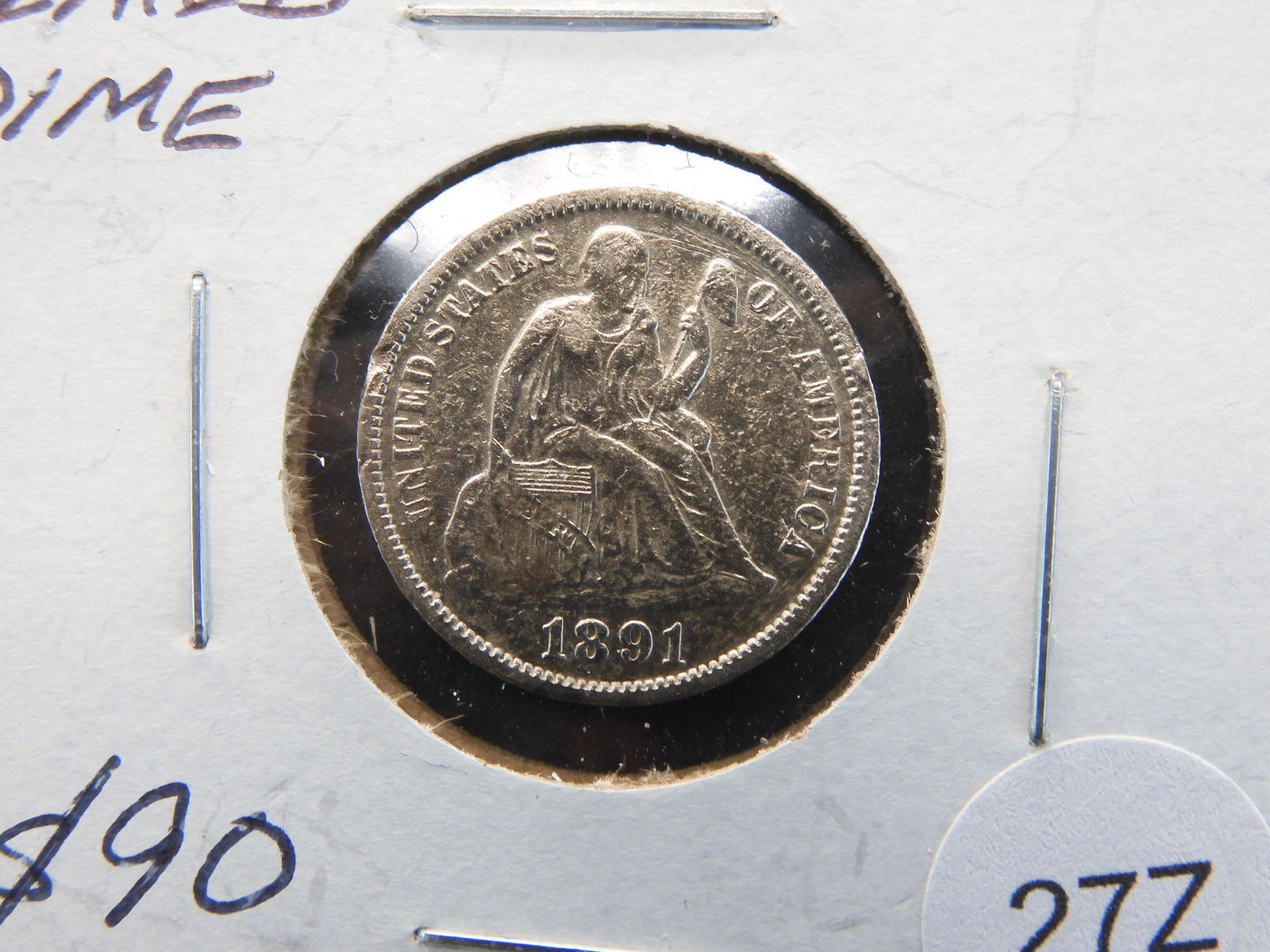 1891 SEATED DIME…HIGH GRADE (1 of 3)