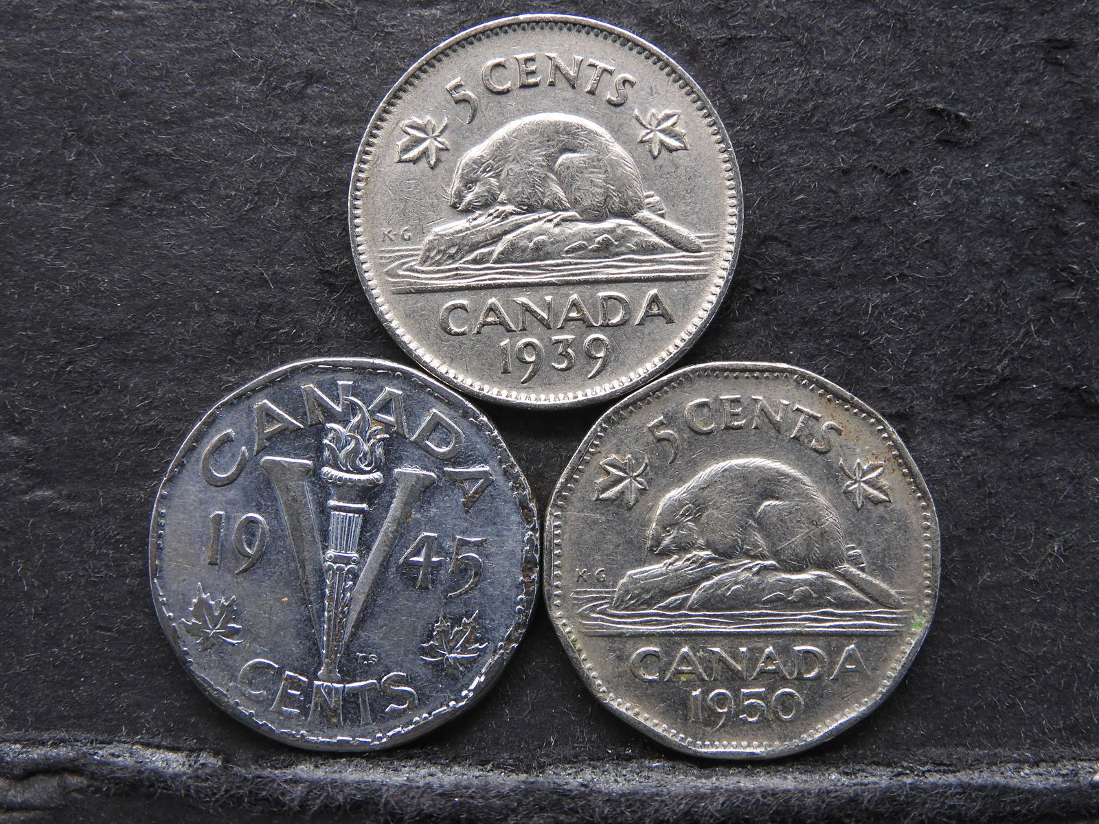 (3) CANADA (UNC), 5 CENTS (30's/40's/50's) (1 of 2)