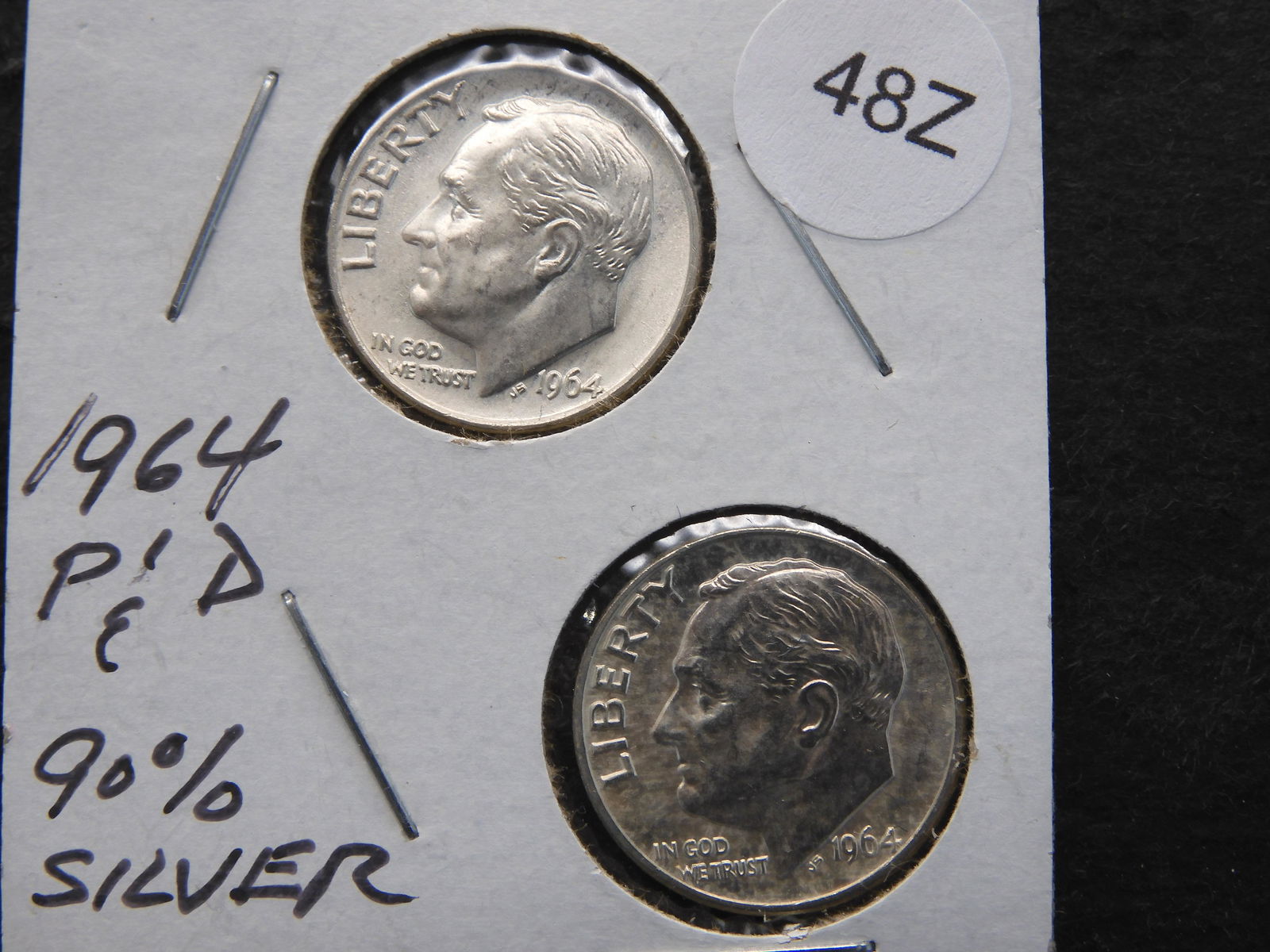1964 P & D 90% SILVER ROOSEVELT DIMES (1 of 3)