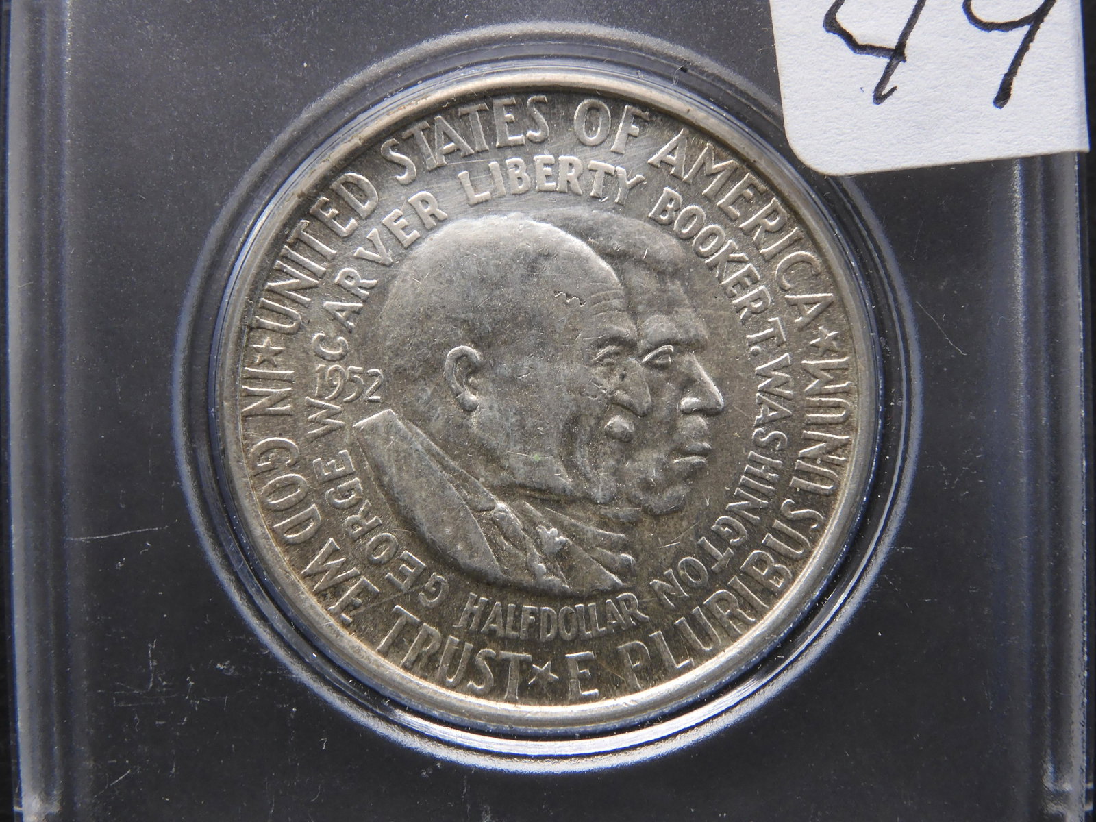 1952 George Carver- Booker T. Washington - Silver: 1952 George Carver- Booker T. Washington - Silver Commemorative