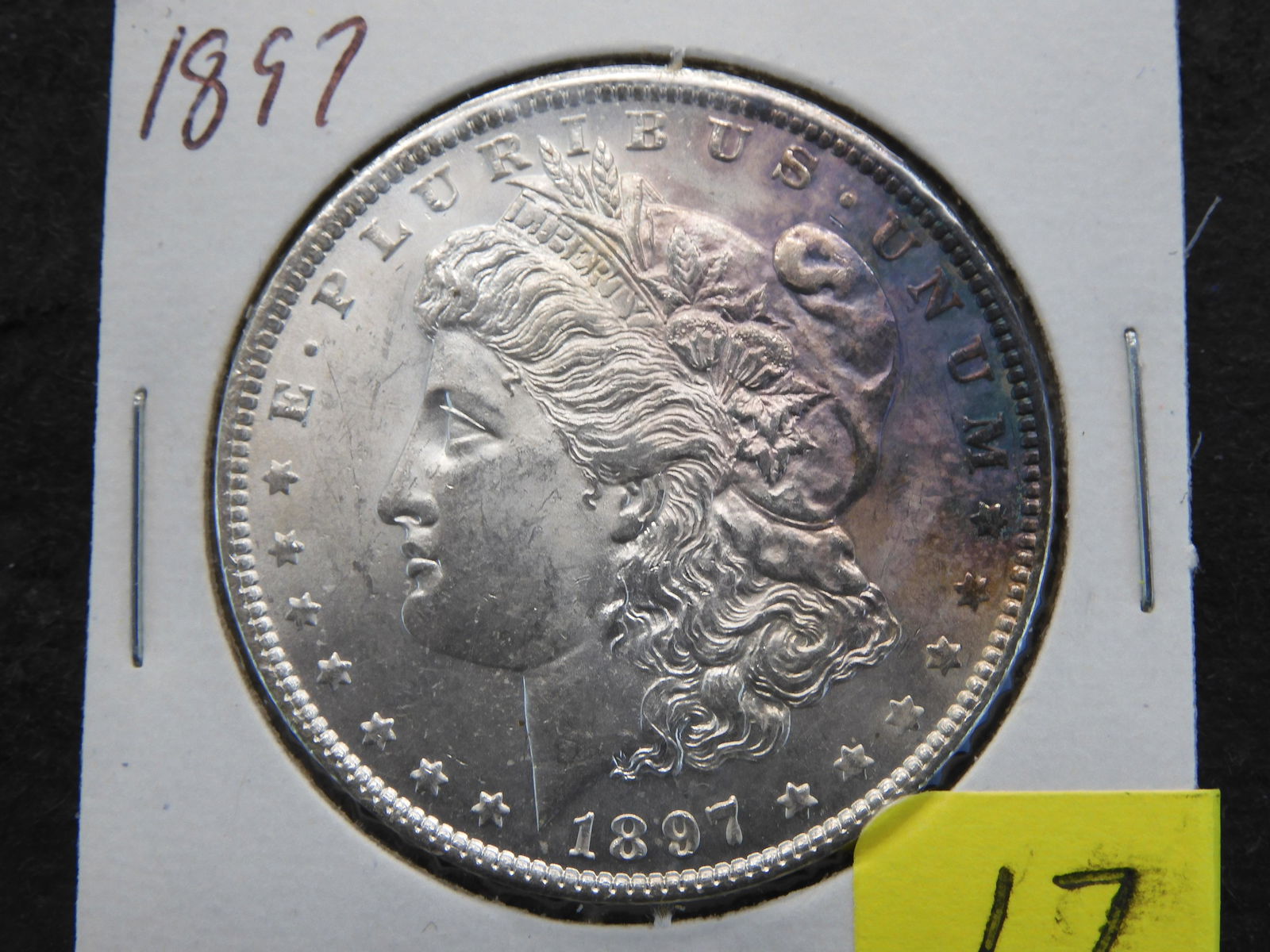 1897 Morgan Dollar MS 63. Nice Toning. (1 of 3)
