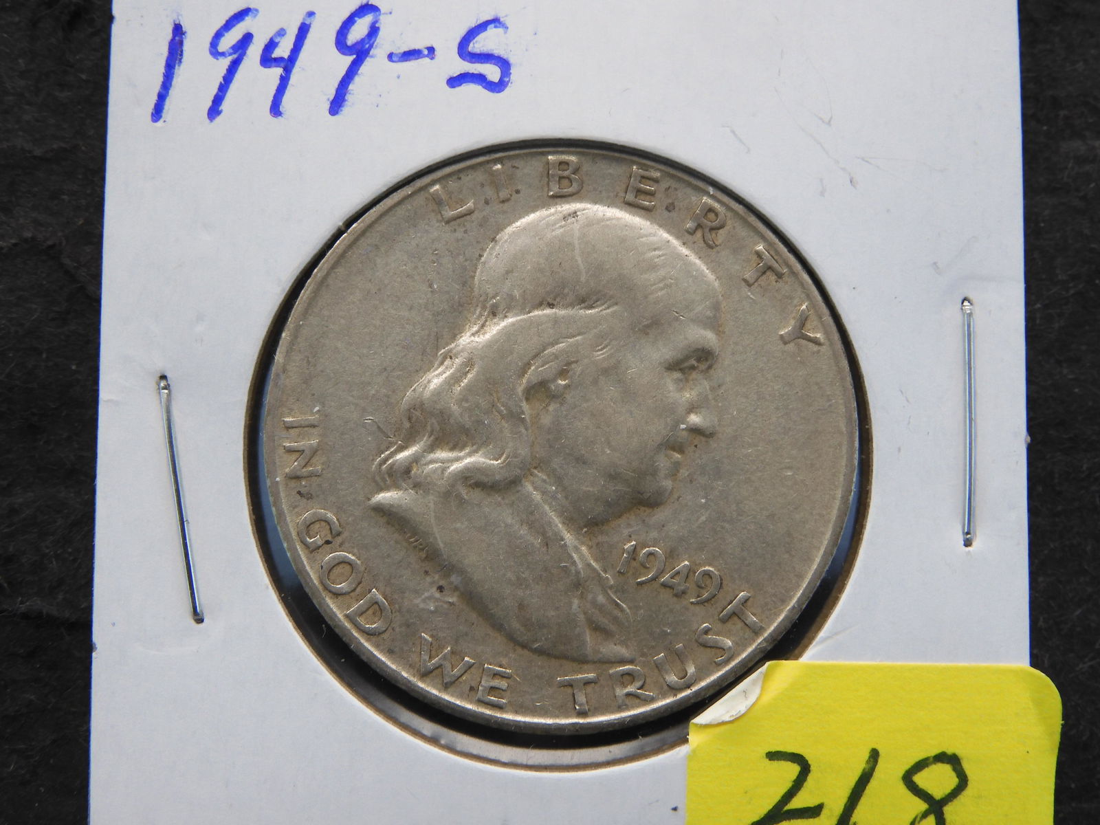 1949-S Franklin Half Dollar. 90% Silver (1 of 3)