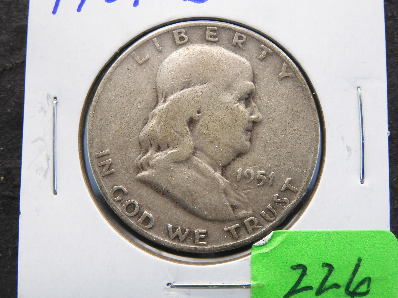 1951-D Franklin Half Dollar. 90% Silver (1 of 3)