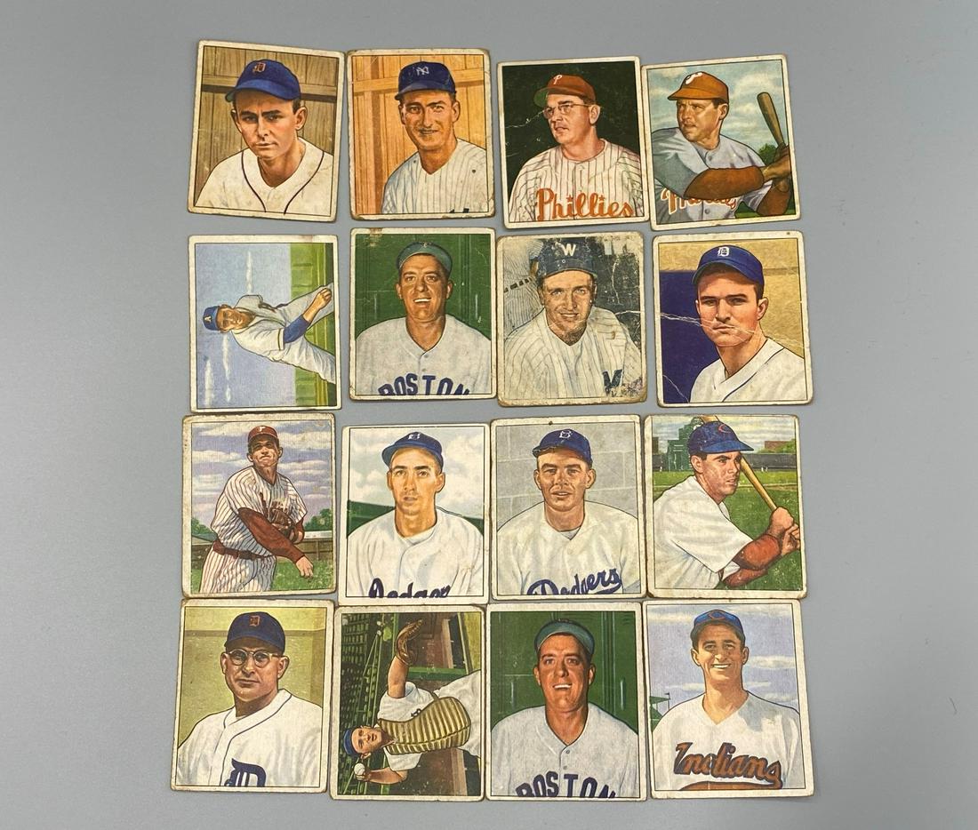 (42) 1950 Bowman Baseball Cards Various Grades (1 of 3)