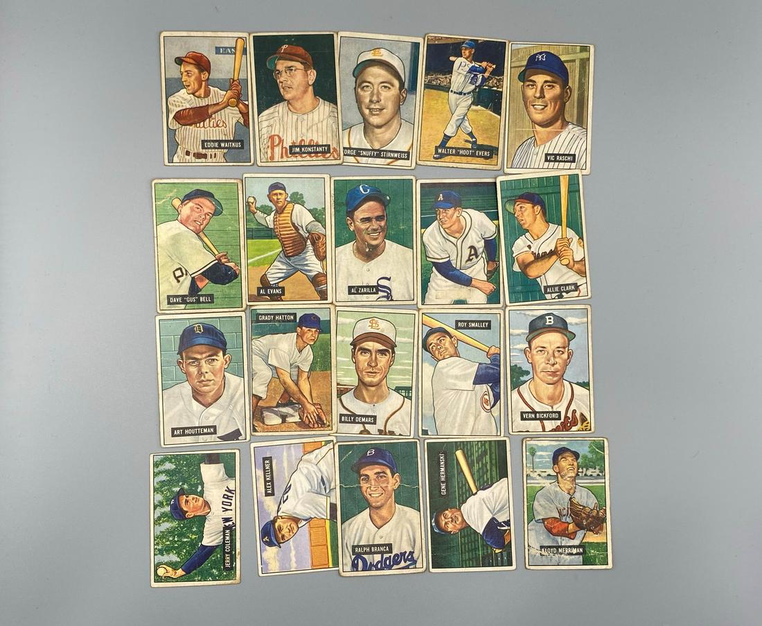 (40) 1951 Bowman Baseball Cards Various Grades (1 of 2)
