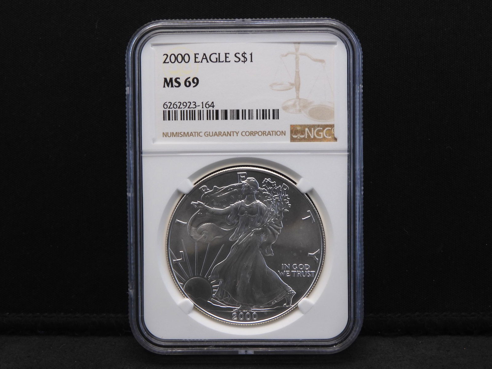 2000 NGC MS69 American Silver Eagle - Near Perfect! (1 of 4)