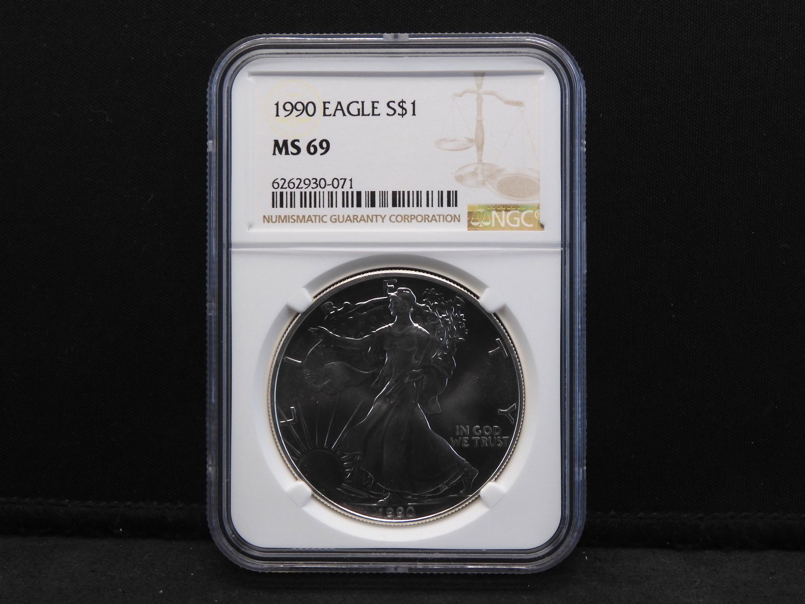 1990 NGC MS69 American Silver Eagle (1 of 4)