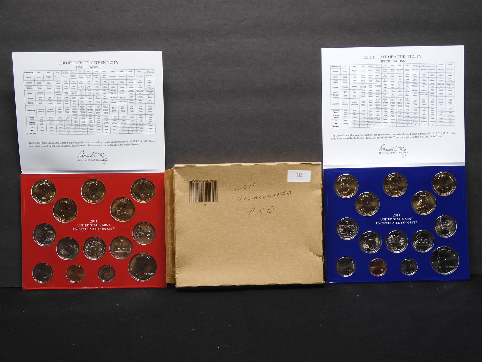 2011 U.S. Uncirculated P & D Mint Set OGP (1 of 7)