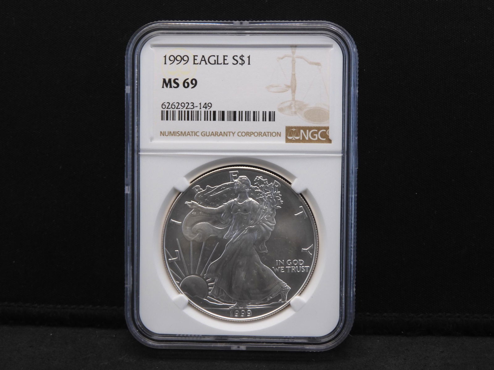 1999 NGC MS69 American Silver Eagle - Near Perfect! (1 of 4)